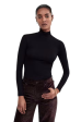 Rib Turtleneck - Black Discount