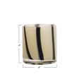 4  x 4  Glass Candle Holder Vase with Stripes Hot on Sale