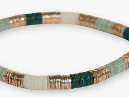 GRACE Emerald and Cream Bracelet For Sale