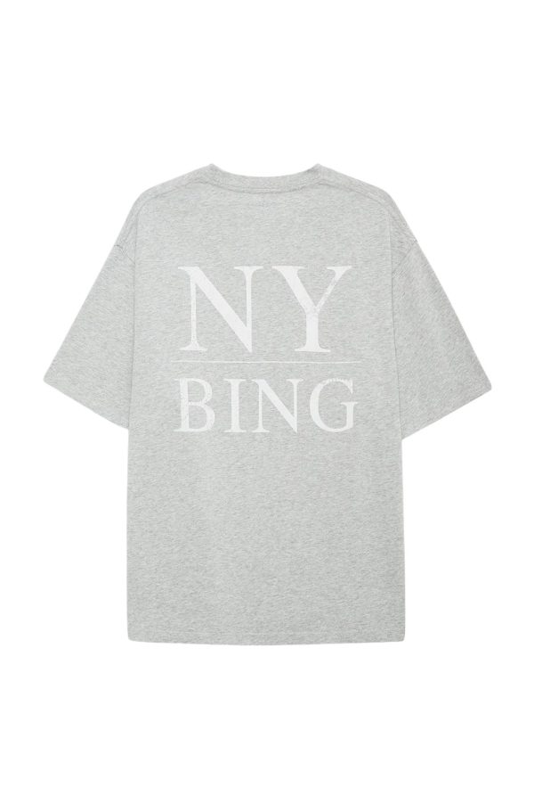 Myers Tee Serif NY - Washed Heather Grey Hot on Sale