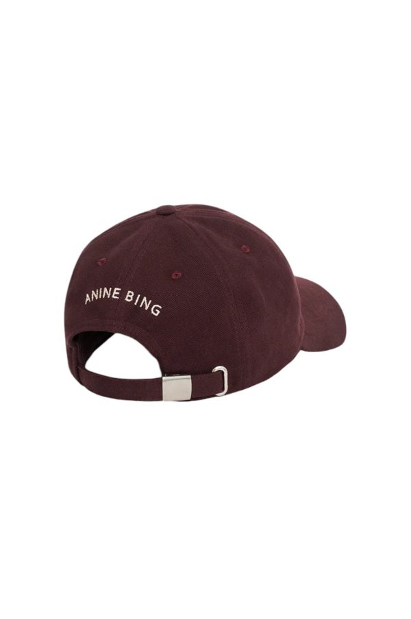 Jeremy Baseball Cap Letterman - Deep Burgundy Cheap