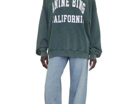 Miles Oversized Sweatshirt - Washed Dark Sage Online now