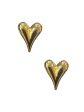 Large Puffy Heart Studs - Gold Online now