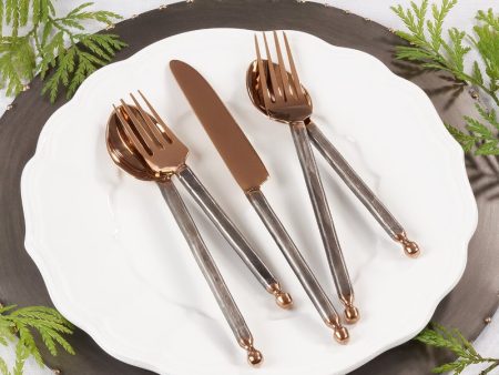 Rose Gold Stainless Steel Flatware - Set Of 5 Supply