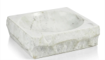 Rock Finish White Marble Square Bowl Hot on Sale