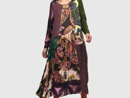 AD500M Rosette Midi Paisley Dress Cheap