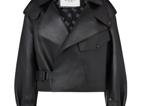 Simi Leather Jacket - Black Online Hot Sale