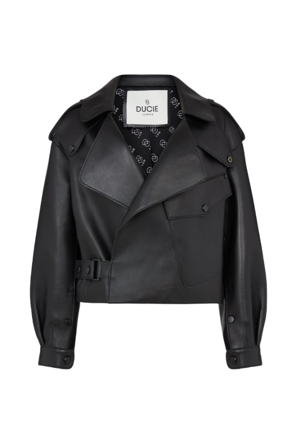 Simi Leather Jacket - Black Online Hot Sale