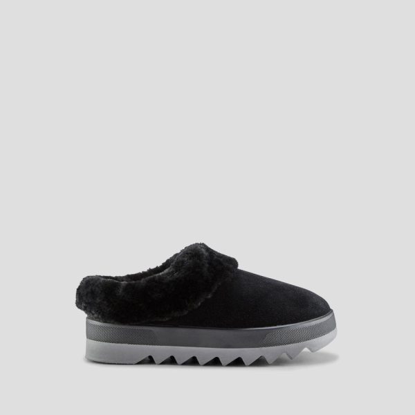 Pronya Black Shearling Mule Fashion