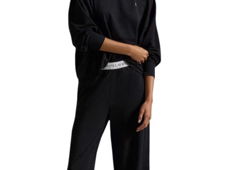 Sweatshirt & Wide Leg Set - Black Online