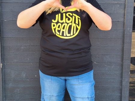 Just Peachy T-Shirt black with yellow on Sale