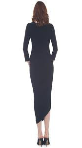 Long Sleeve Midi Diana Dress - Black Online now