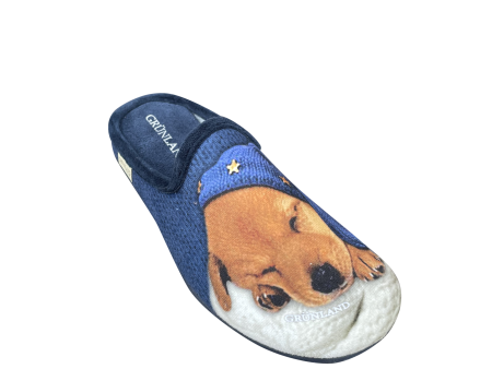 Faye CI2407 Dog Slipper Blue For Cheap