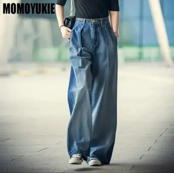 Street Denim Wide Leg Fashion