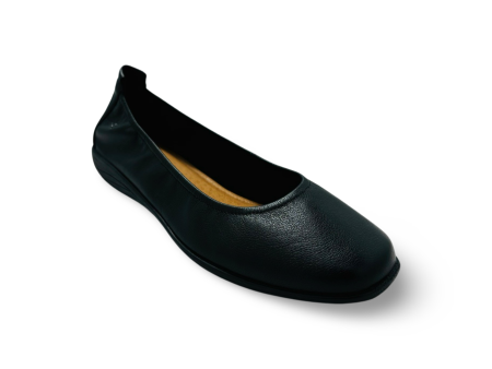 74801 Black Leather Flat Online