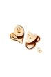 Mega Art Heart Button Earrings - Gold Fashion