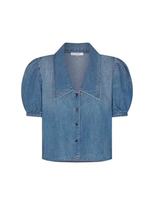 Denim Sailor Blouse - Starlet For Sale