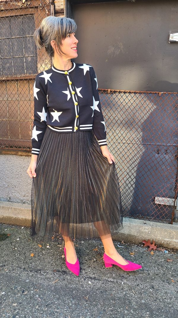 Holiday Pleats Gold Skirt Discount