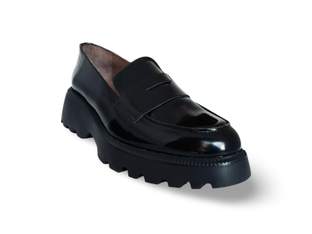 C7202 Black Leather Loafer For Discount