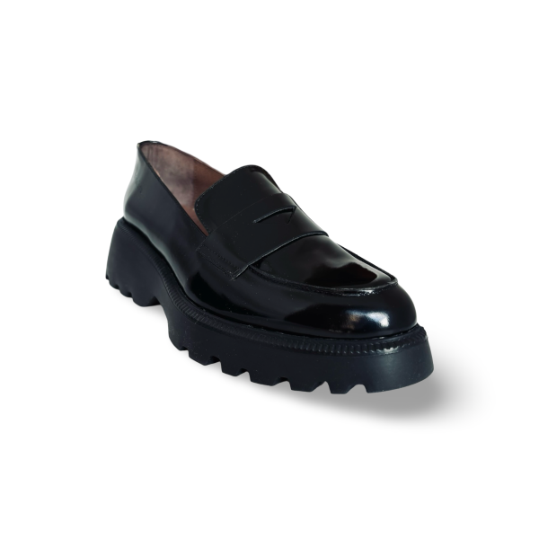 C7202 Black Leather Loafer For Discount