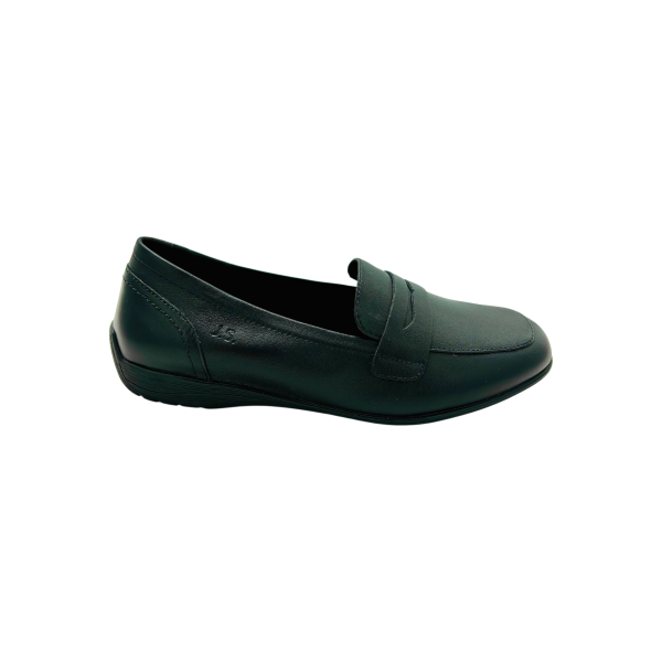 74822 Black Leather Loafer For Discount