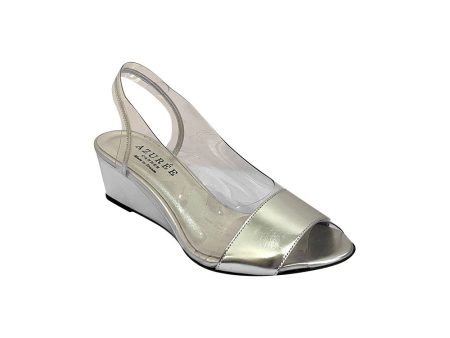 Novera Silver Lucite Wedge Cheap