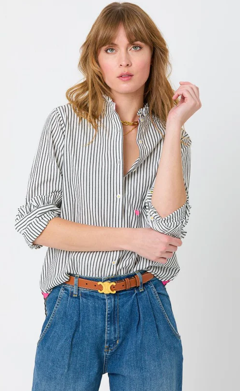 Mia Ruffle Shirt - Kerri Rosenthal Online now