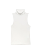 Sleeveless Turtleneck Top - White Cheap