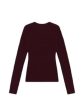 Smocked Crewneck - Wine Online Hot Sale