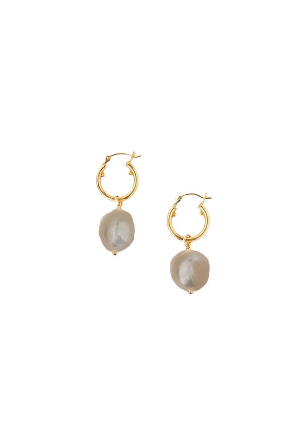 Pearl Hoop Earrings For Sale