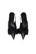 Nina Slingback Flats with Bow - Black Sale