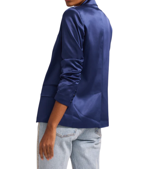 Madison Satin Blazer - Navy Online Sale