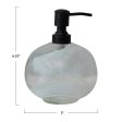 Marbled Glass Soap Dispenser w  Pump For Sale