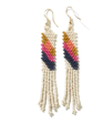 EMMA Angles Beaded Fringe Cream Earrings Online now