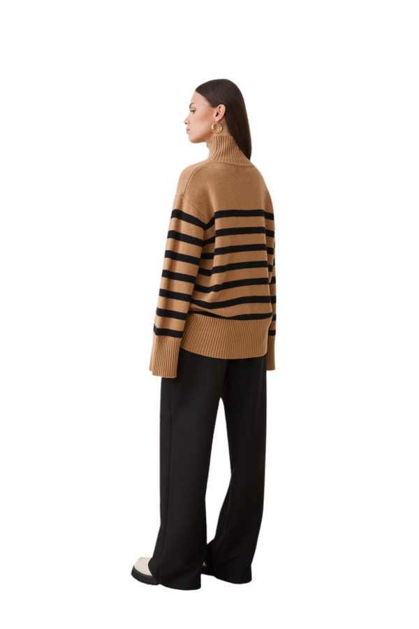 Palacio Sweater - Camel Black Stripe Supply