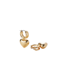 Puffy Heart Huggie Earrings - Gold Discount