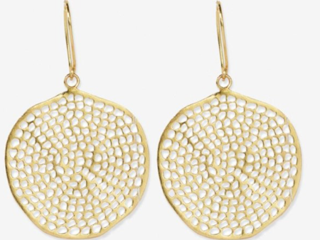 GRETCHEN Large Circle Brass Earrings Discount