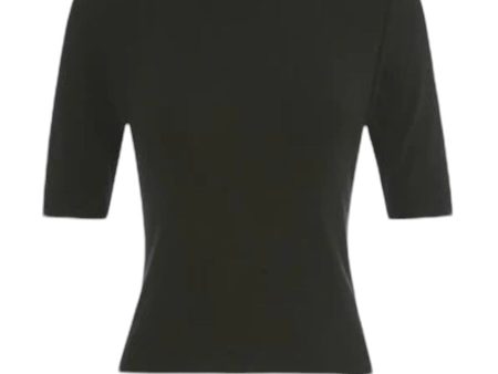 Rib Crewneck Tee - Black Online Sale