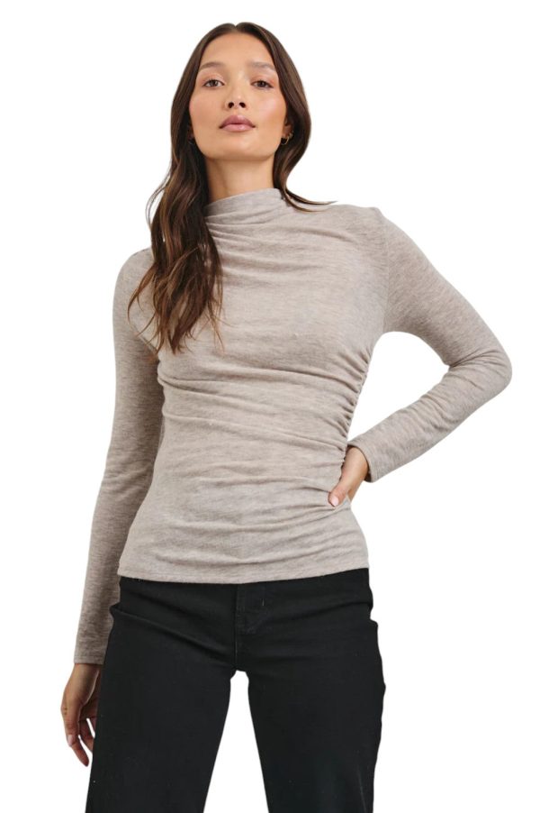 Joelle Top - Heather Oatmeal Hot on Sale