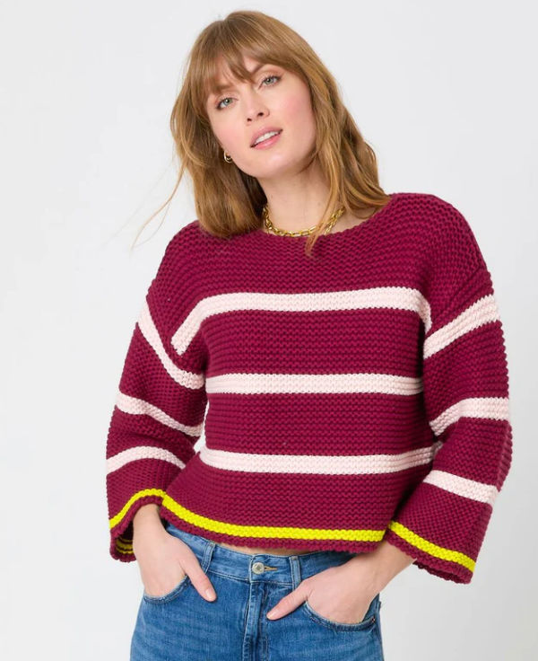 Kaia Stripe Sweater - Kerri Rosenthal Fashion