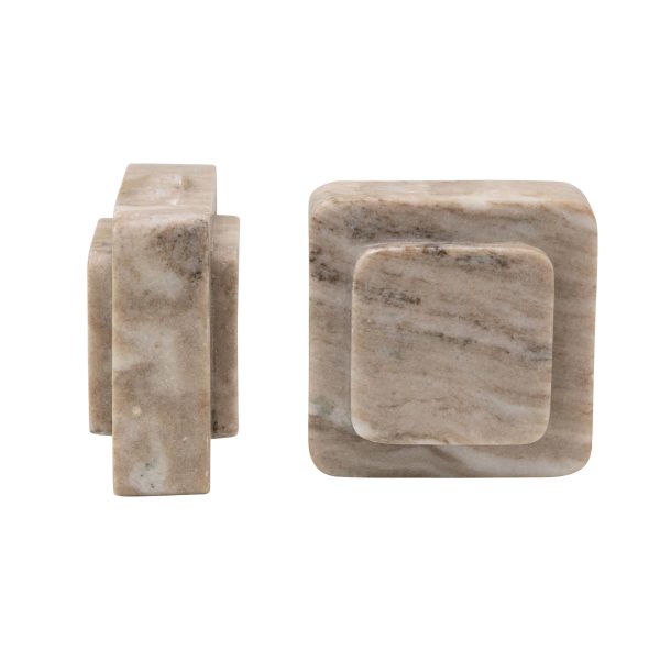 Marble Bookends, Set of 2 Online now