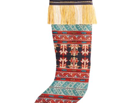 Schumacher Vinka Embroidery Stocking - Black & Red Supply