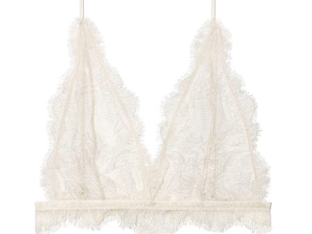 Delicate Lace Bra - Nude Cheap