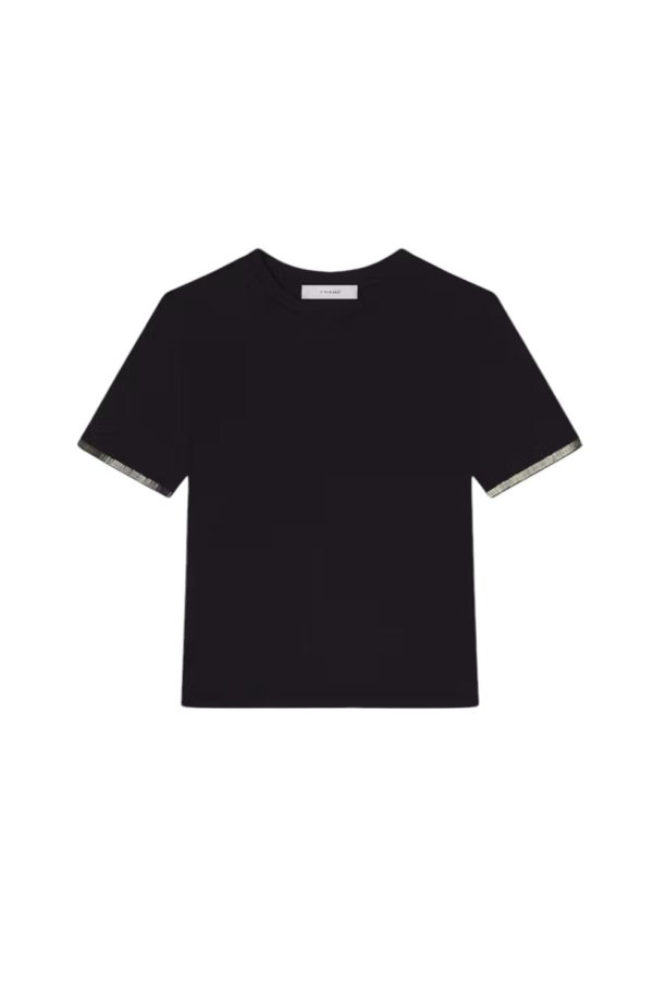 Beaded Tee - Black For Discount