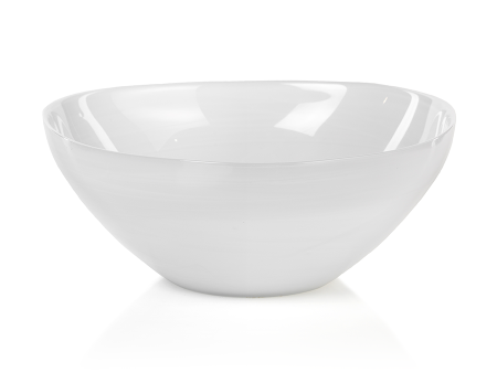 Monte Carlo Alabaster Glass Bowl - White - Large Hot on Sale