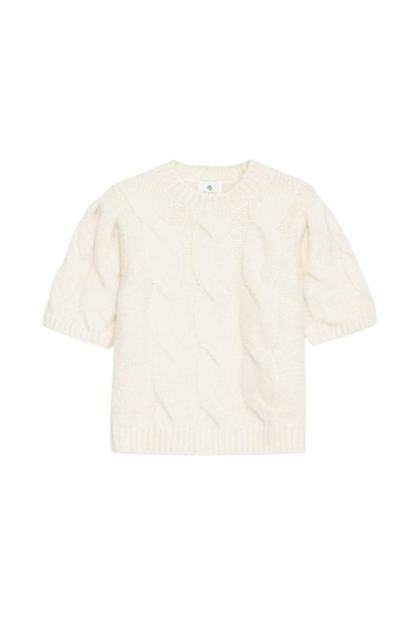 Brittany Sweater - Ivory Cable Stitch Online now