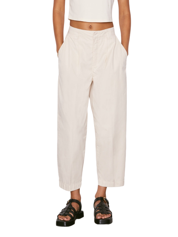 Fluid Twill Pleated Pant - Flax Online Hot Sale