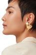 Mega Art Heart Button Earrings - Gold Fashion