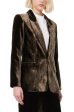 Slim Velvet Blazer - Espresso Discount