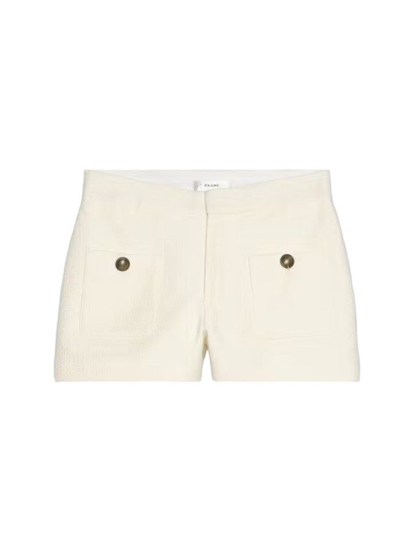 Patch Pocket Trouser Short - Cream Discount